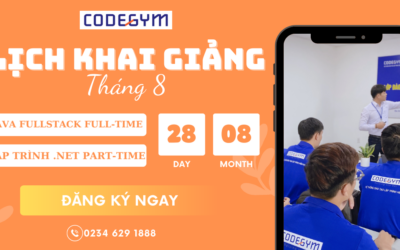 CODEGYM HUẾ – LỊCH KHAI GIẢNG THÁNG 8